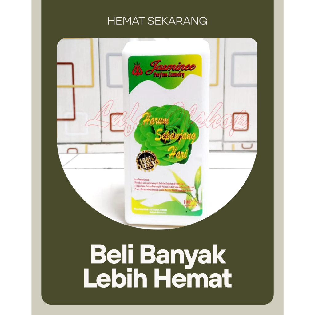 Pewangi Laundry Jasmine Hijau | Parfum Laundry | Pelicin Pakaian