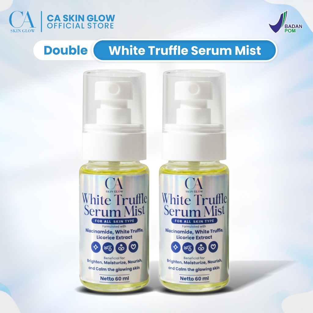 Double White Truffle Serum Mist 60ml  CA SKIN GLOW | Serum Mist Mencerahkan & Melembapkan | White Tr