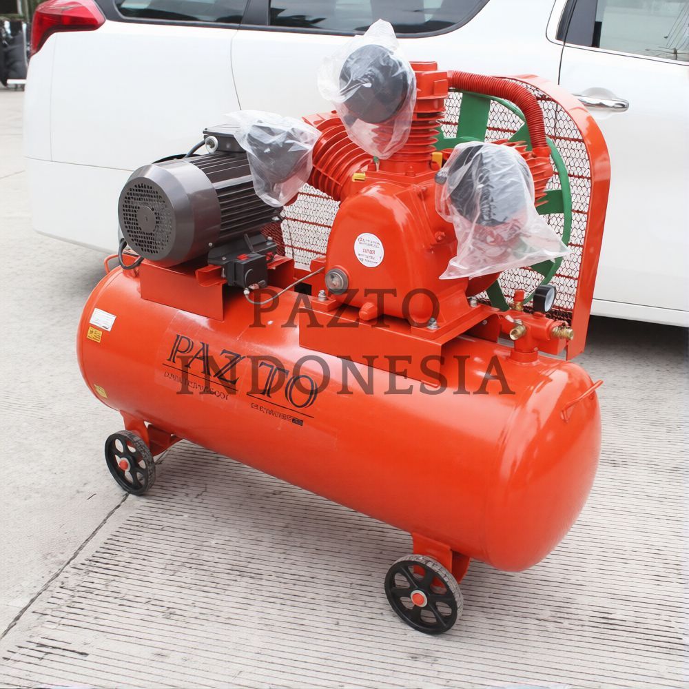 PAZTO Kompresor Angin 1 HP + HONDA Engine Bensin GX 160 5.5 HP PK ORI