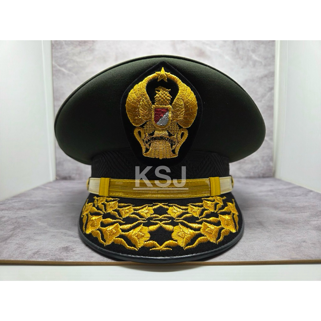 Topi Pet PDU TNI AD Pama Pamen Pati Perwira Pertama Menengah Tinggi