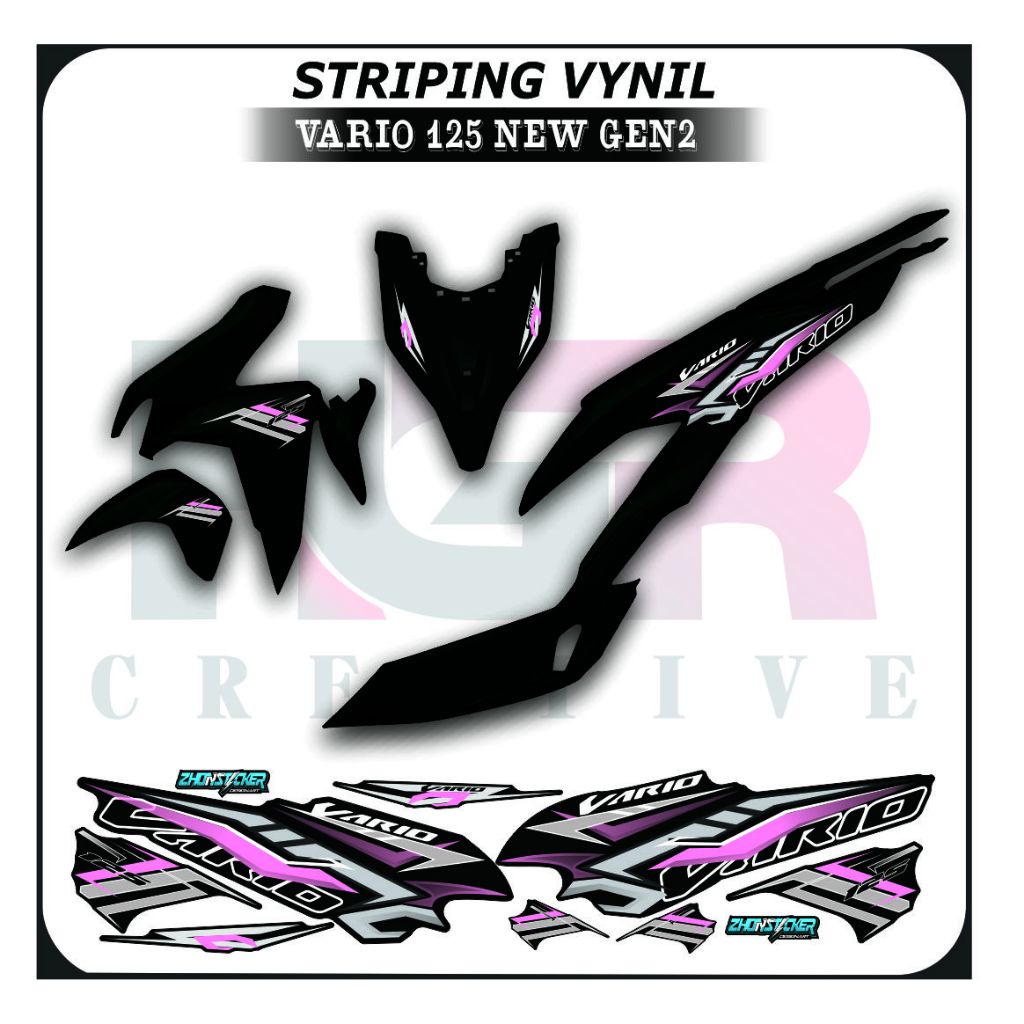 STRIPING VARIASI VARIO NEW 125 GEN2 LIST GRAFIS DISAIN MOTIF VRT003