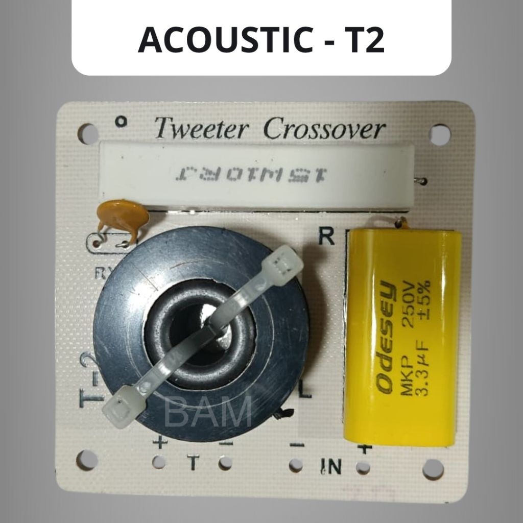 Crossover Pasif Acoustic T2  Filter Tweeter Horn Anti Putus 1 Way Suara Jernih
