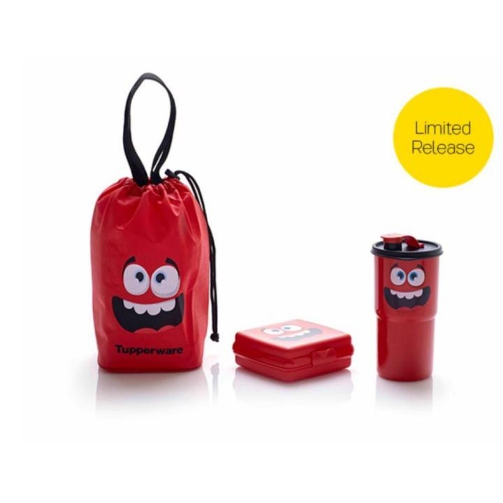 Smiley Lunch Set Red Tupperware