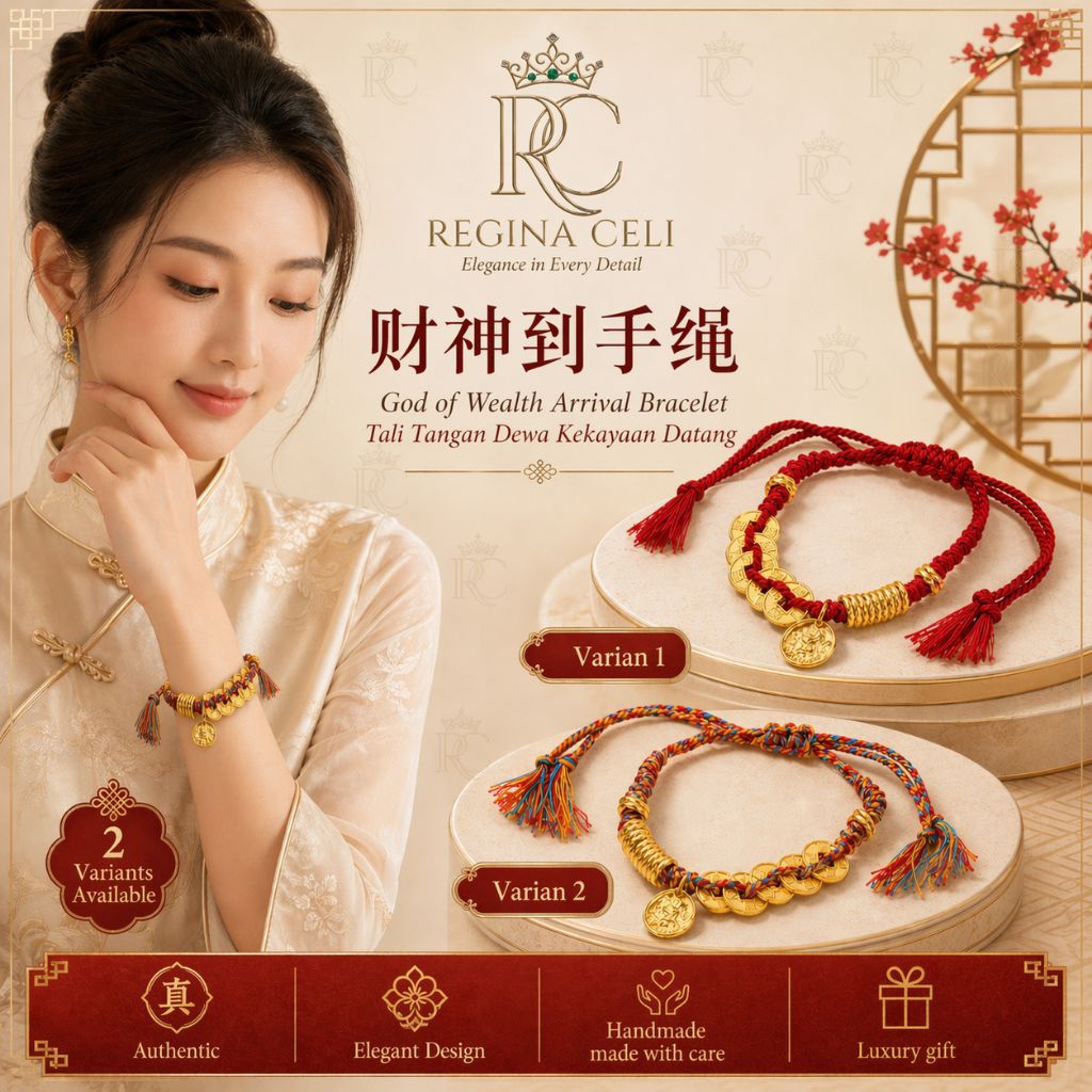 Gelang Dewa Rezeki Fengshui | Gelang God of Wealth Pembawa Keberuntungan | Gelang Hoki Rezeki Lancar