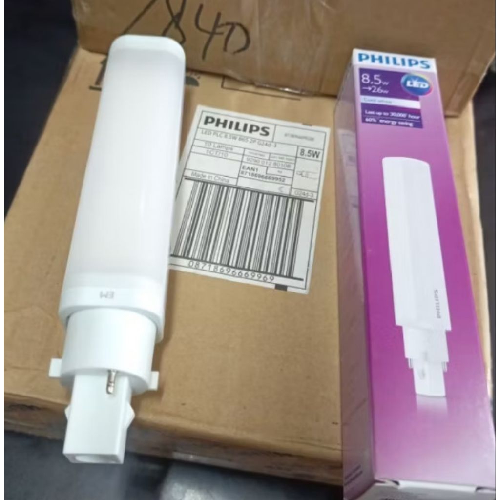 PLC Led 8.5w 840 / 4000k cahaya Natural/Putih semi Philips