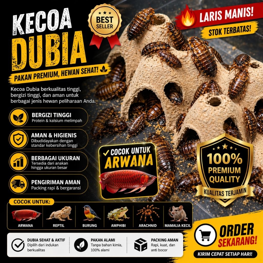 Kecoa Dubia 1-2cm TERMURAH