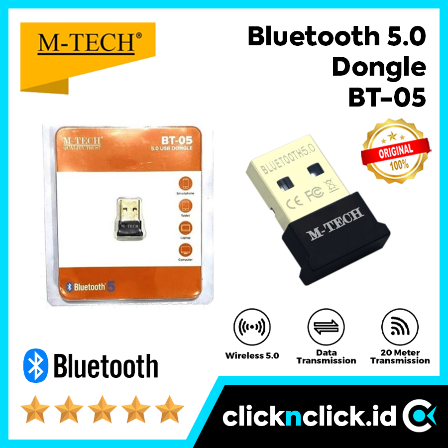 MTECH BT-05 - Bluetooth Dongle USB Nano BT 5.0 Adapter Adaptor Transmitter Transmiter TX BT5.0 BT05 