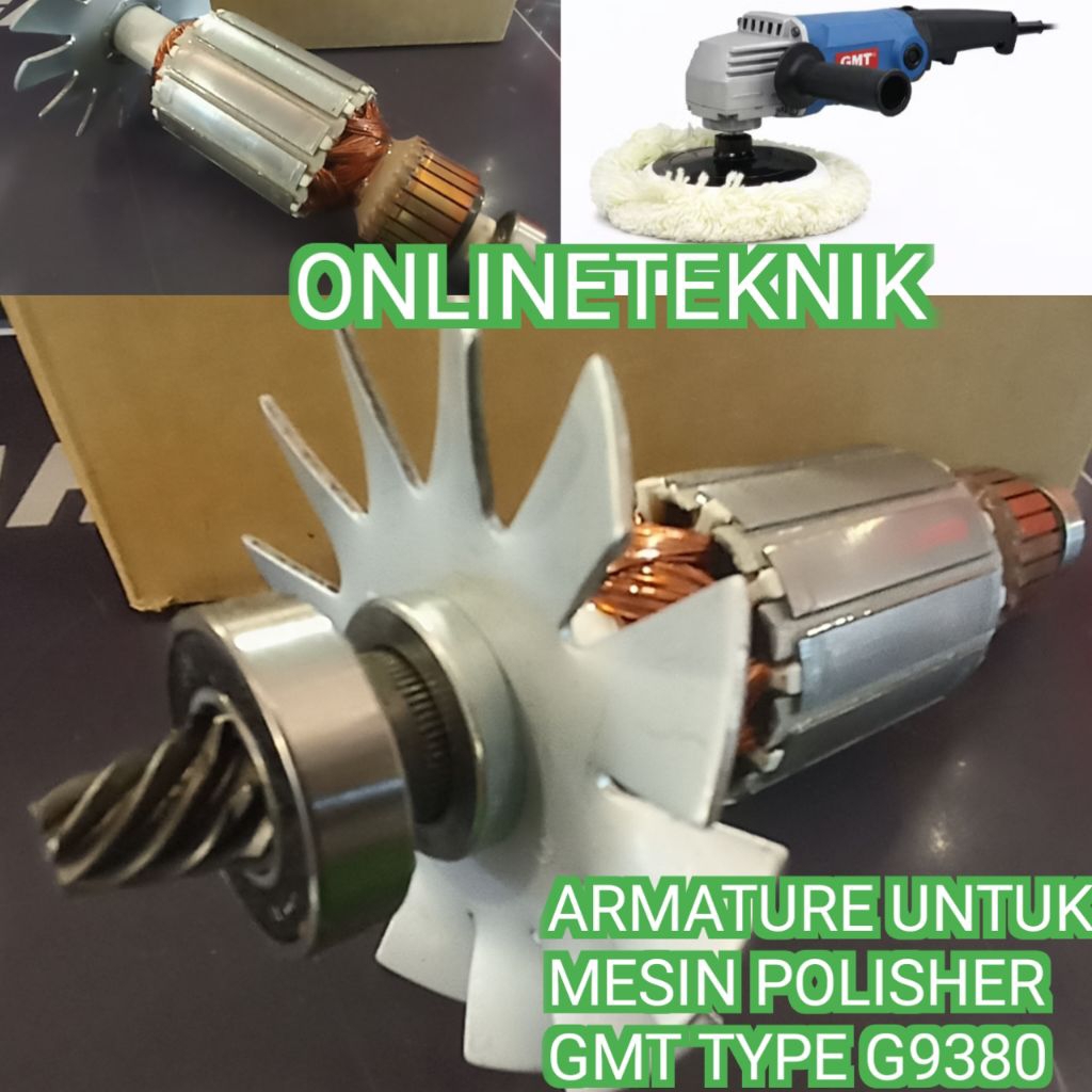 ARMATURE UNTUK MESIN POLISHER GMT TYPE G9380  ANGKER  ROTOR GMT G9380