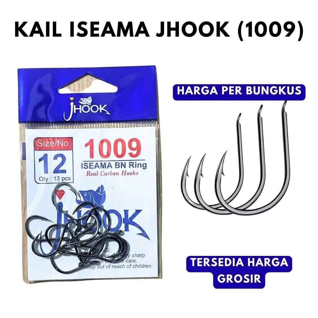 Mata Kail Pancing Karbon Iseama BN Ring 1009 Jhook | carbon fishing hook super tajam dan kuat mancin