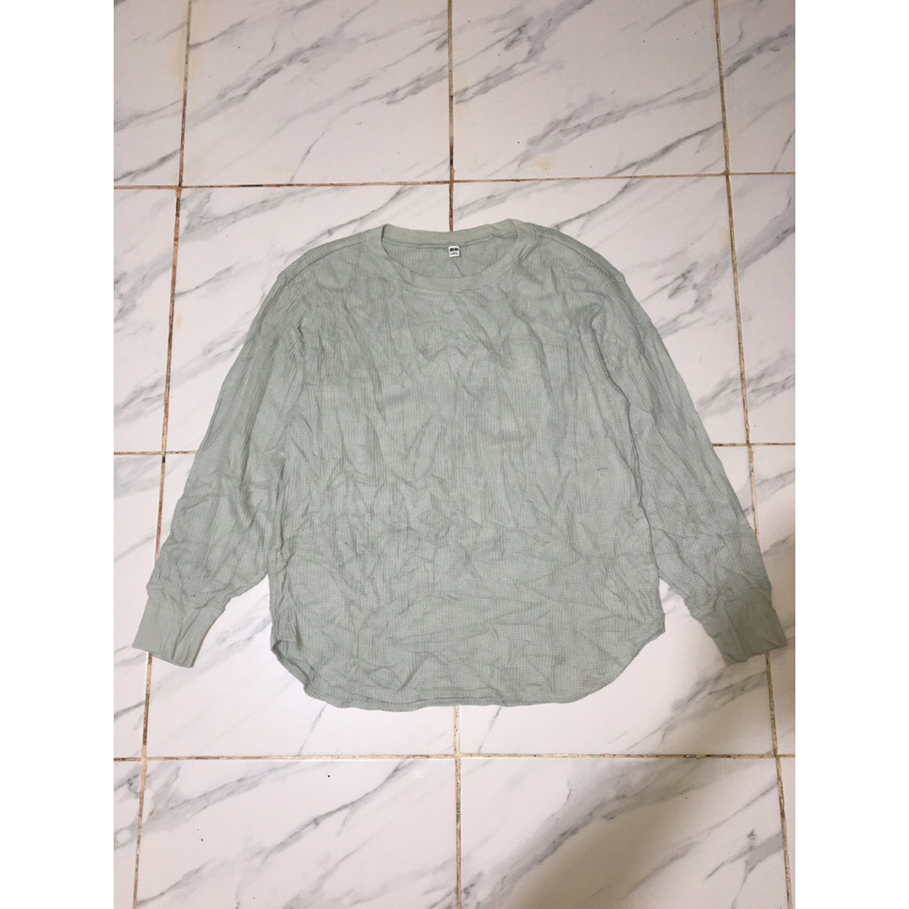 Long Sleeve Uniqlo Waffle Shirt