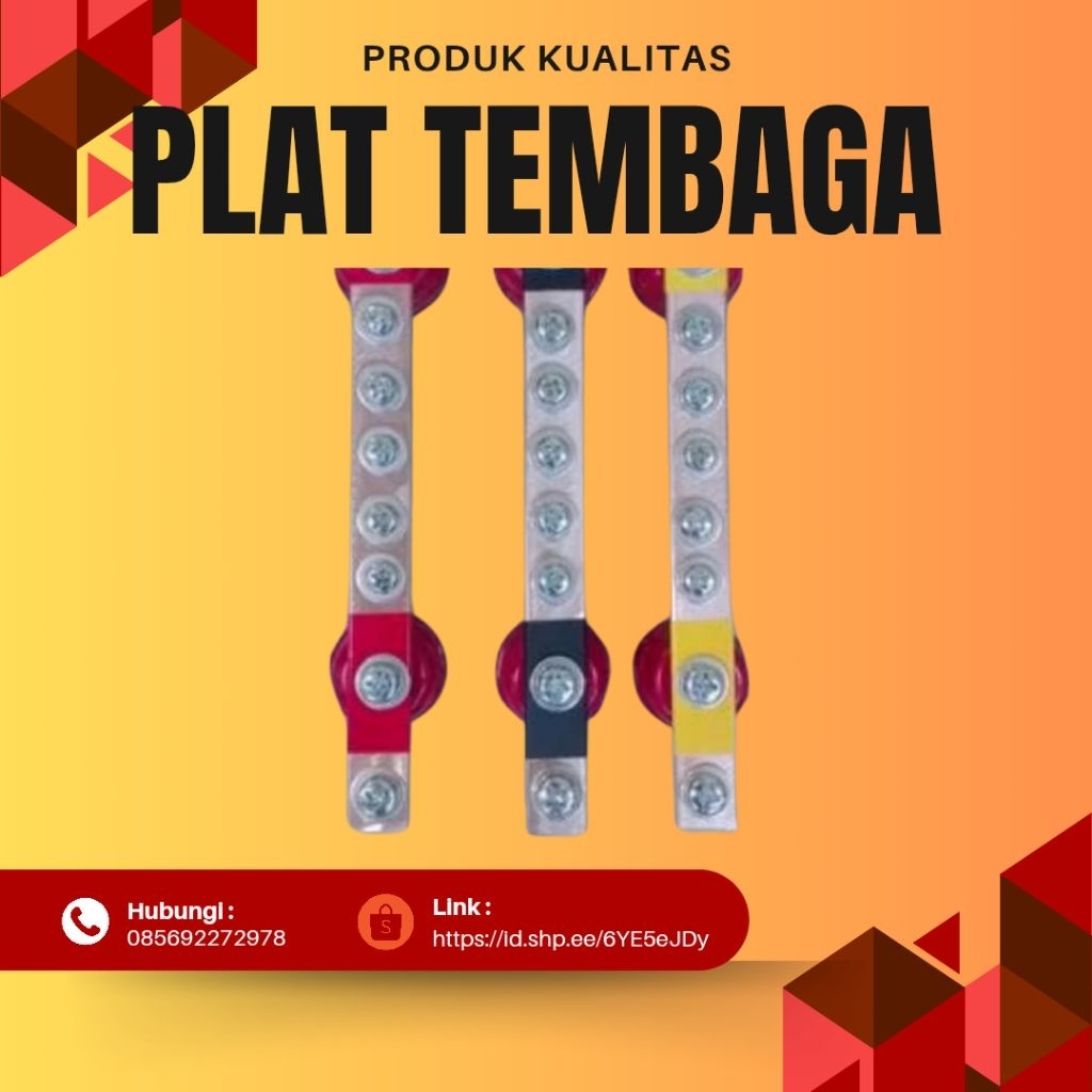 Busbar Tembaga RST 3mm x 15mm x 15cm Tembaga Murni