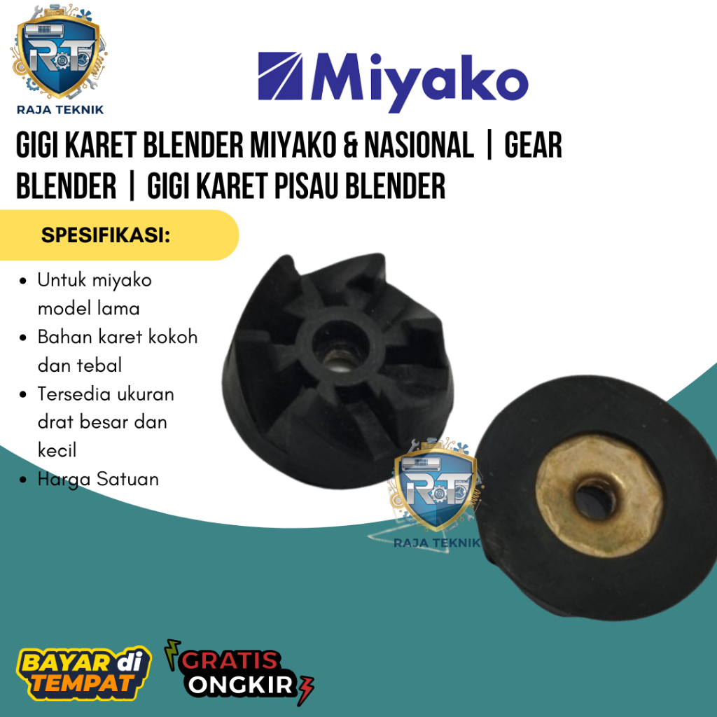 Gigi Karet Blender Miyako & Nasional | Gear Blender | Gigi Karet Pisau Blender