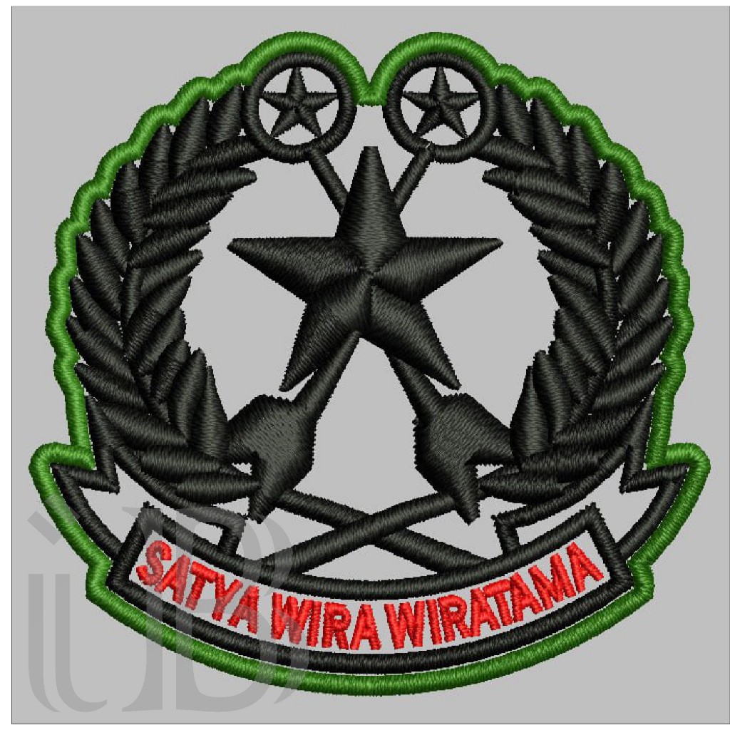 91 BREVET WING HUKUM PDL TNI AD PERKERAS MIKA BORDIR EMBROIDERY GIB