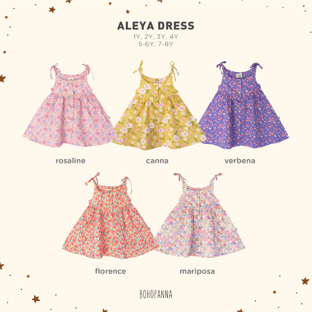 BOHOPANNA | Aleya Dress Bohopanna | Dress Anak Perempuan | Bohopanna Anak Perempuan