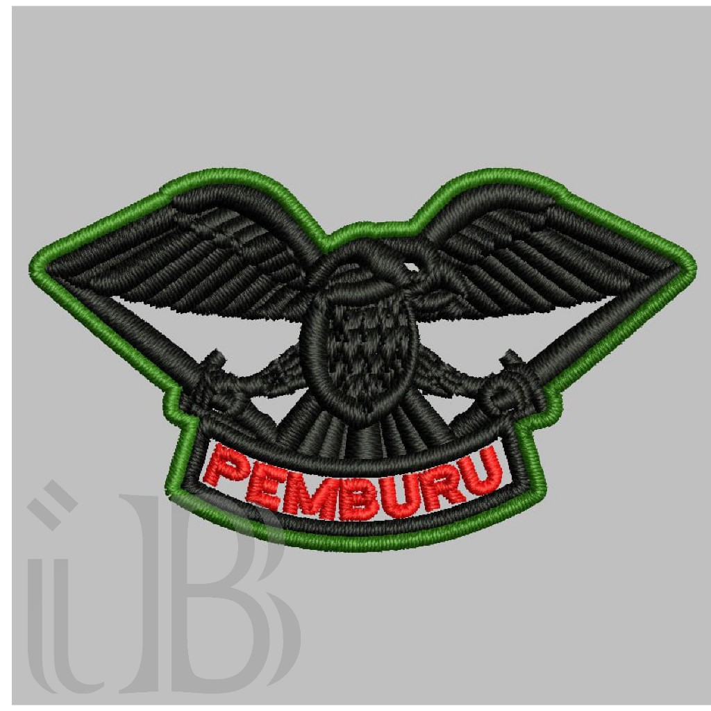 107 BREVET WING PEMBURU PDL TNI AD PERKERAS MIKA BORDIR EMBROIDERY GIB