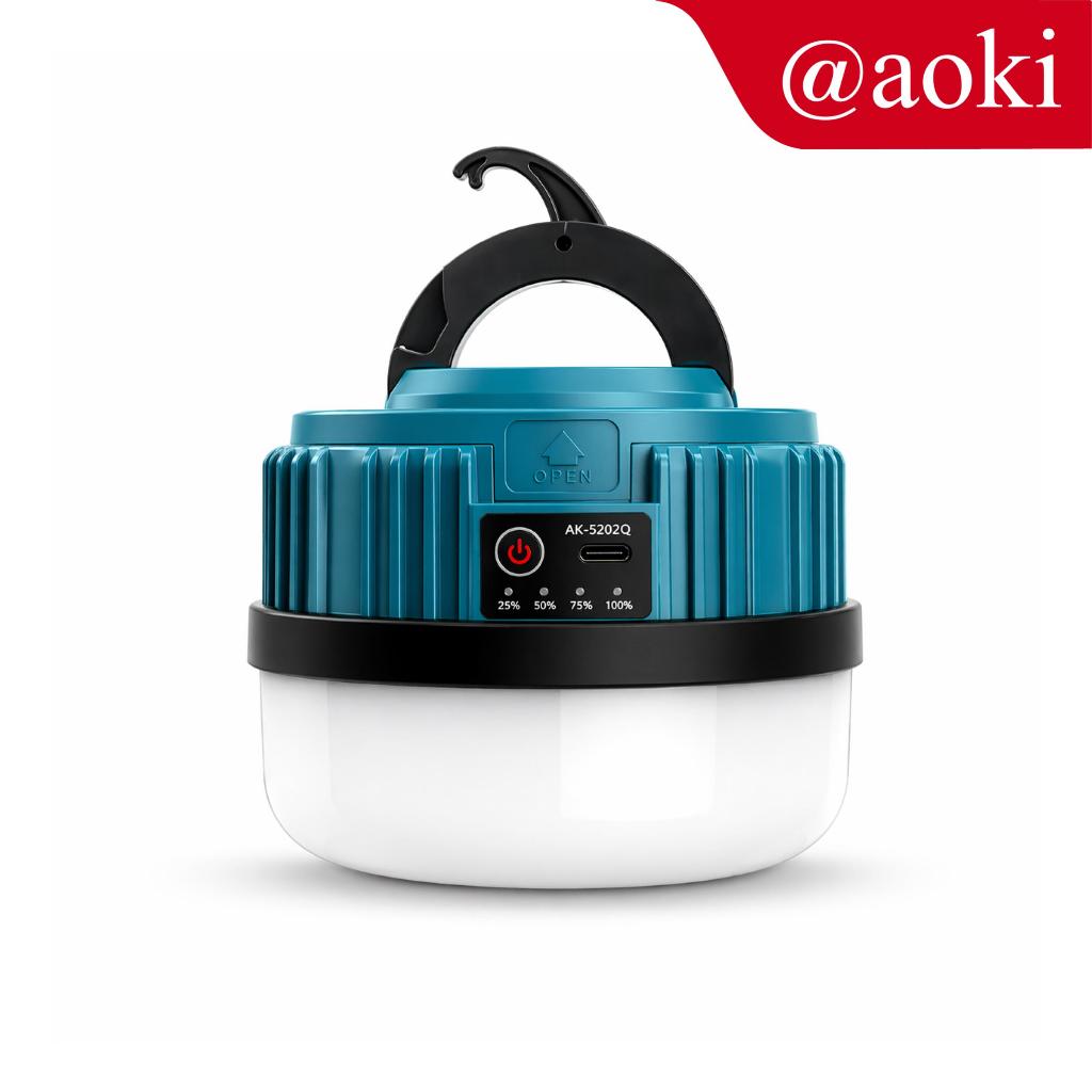 AOKI OmniGlow 520 – Lampu Emergency LED Gantung, Baterai Dapat diganti, Cas Tipe-C, Untuk Darurat, O