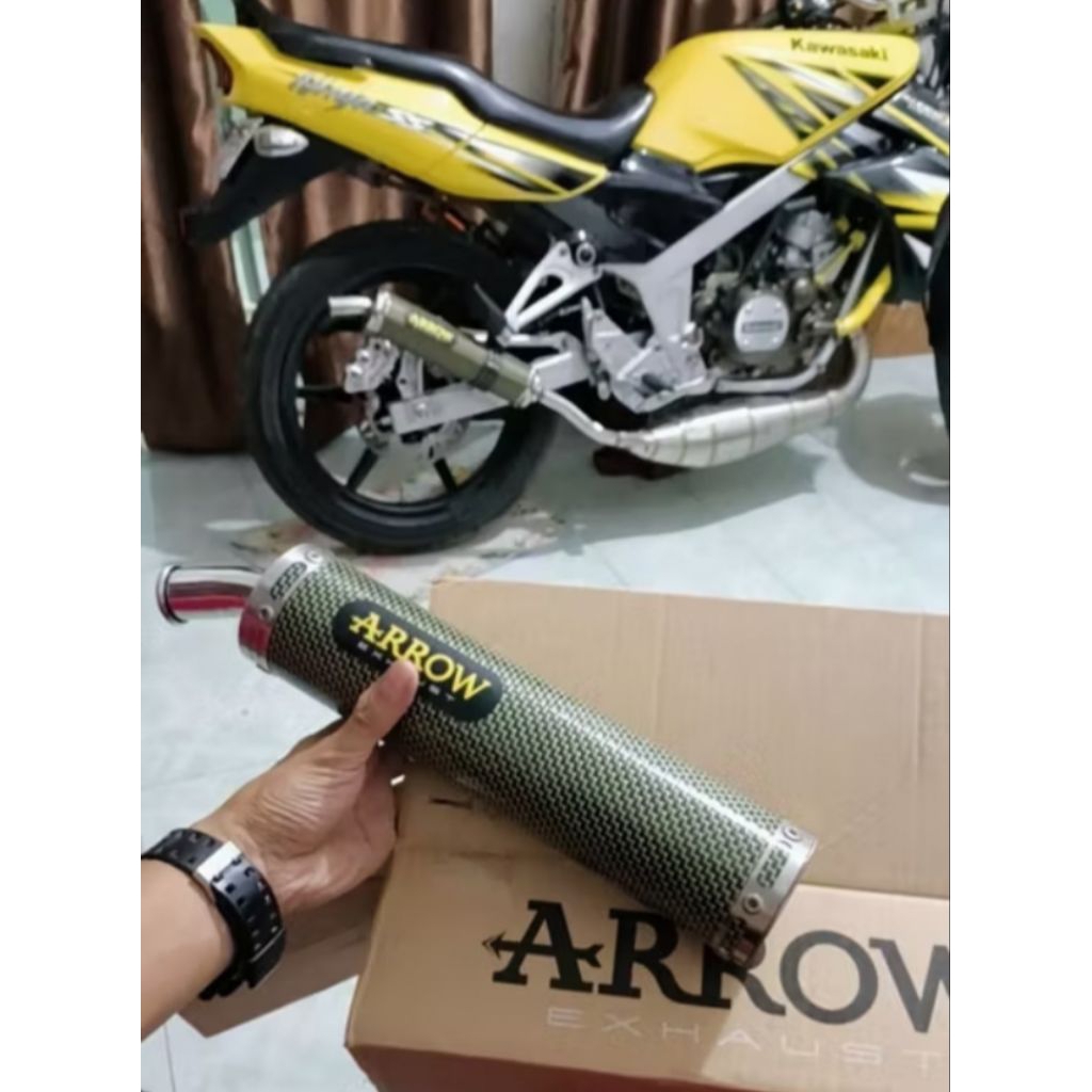 Knalpot Silencer Arrow 2 Tak Carbon Original 2T 2Tak