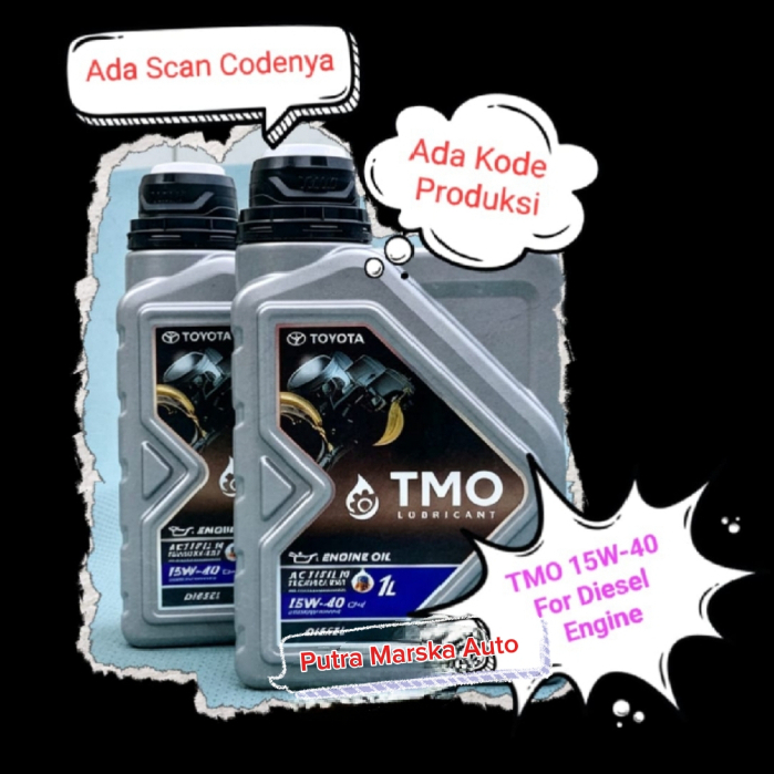 Oli Mesin TMO Disel 15W-40 CI-4 isi 1 Liter No Part O8880-83351/O8880-80199 Produk Original Toyota