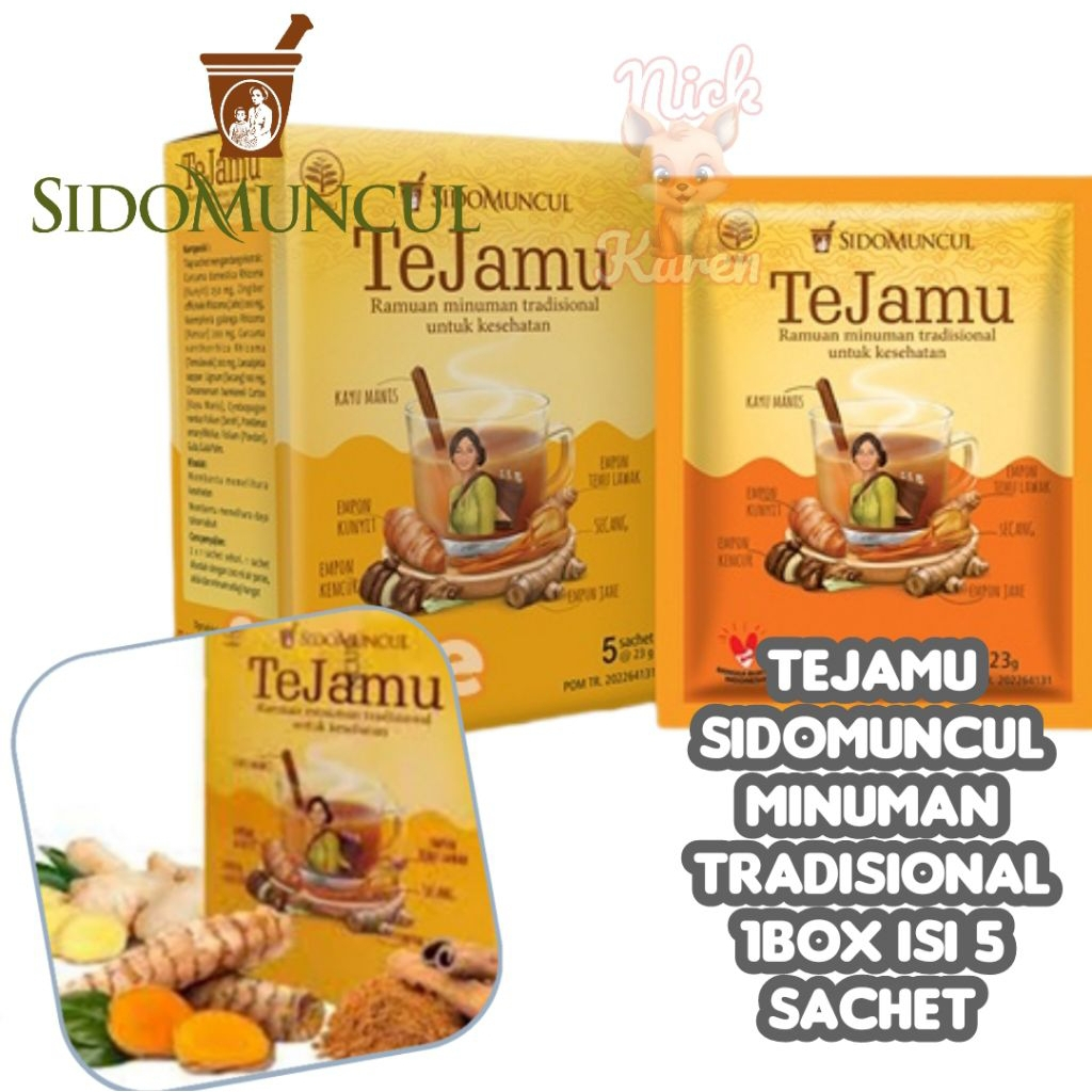 TeJamu Sidomuncul Minuman Tradisional 1box isi 5 sachet