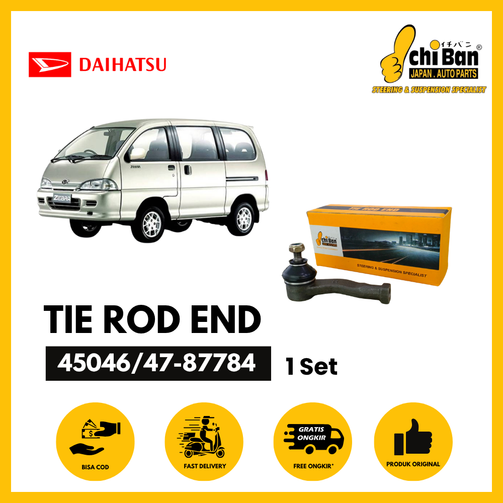 ICHIBAN TIE ROD END COMPATIBLE FOR DAIHATSU ZEBRA ESPASS S-91 CHARADE CLASSY 45046/47-87784 2 PCS OR