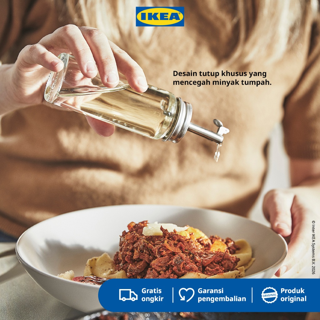 IKEA CITRONHAJ Botol Penyimpanan Cuka / Minyak Bahan Kaca Serbaguna 16cm