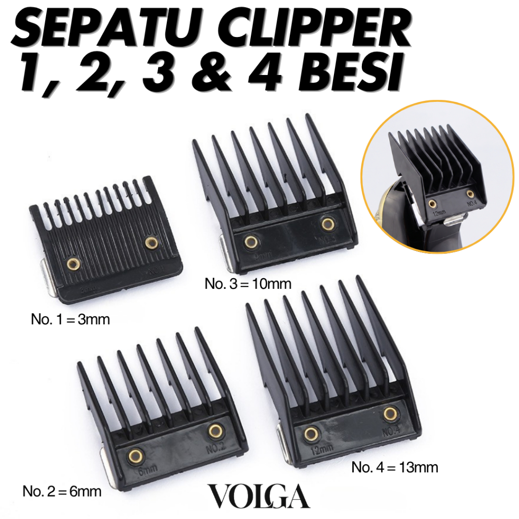 SEPATU CLIPPER SET GUARD MESIN ALAT CUKUR RAMBUT KOMPATIBEL WAHL SUPER TAPER 1 2 3 4 BESI