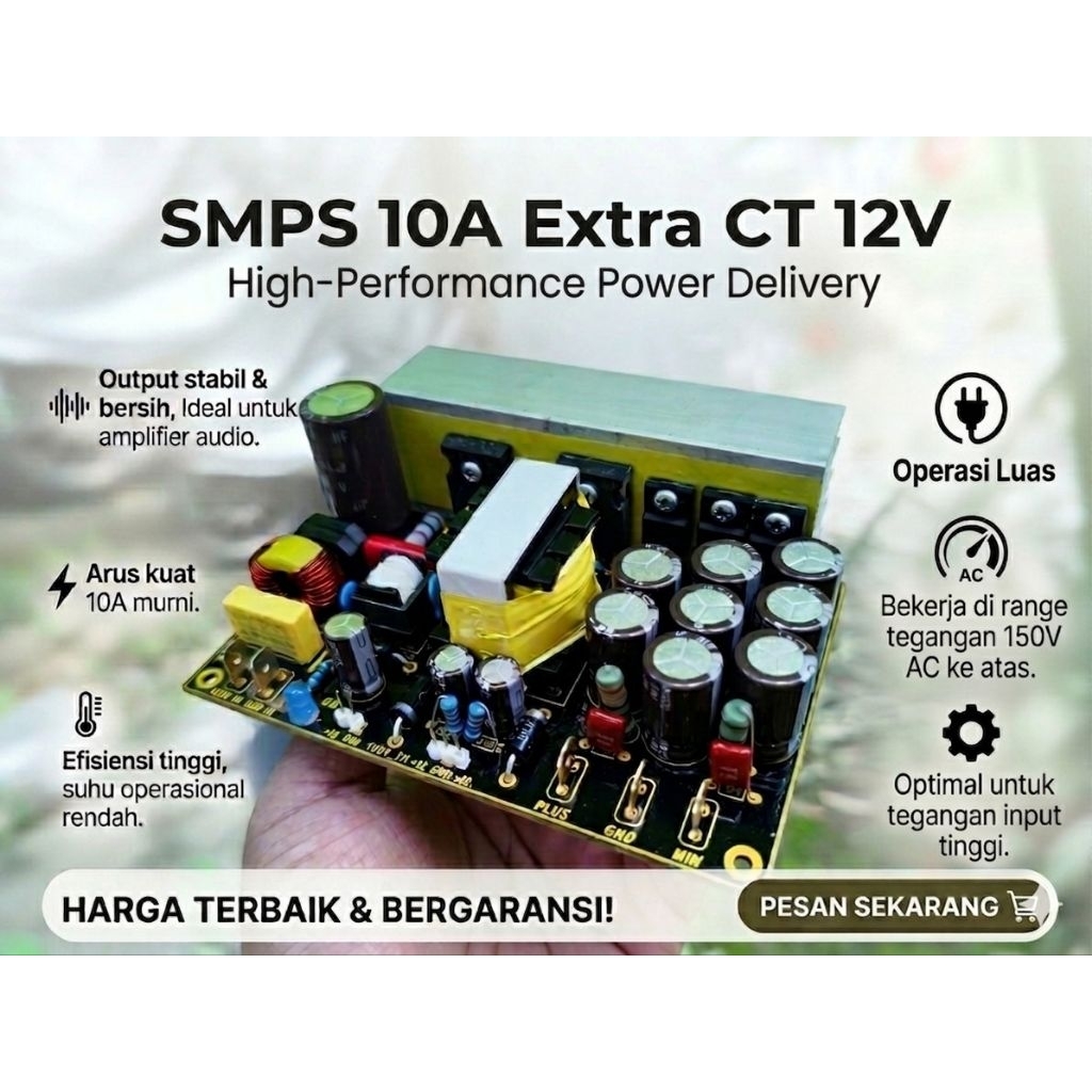 power supply SMPS 10A CT Extra CT 12v
