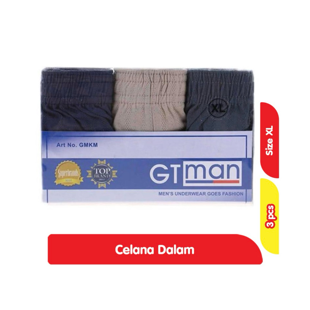 GTman Celana Dalam Pria GMKM Size XL 3 pcs