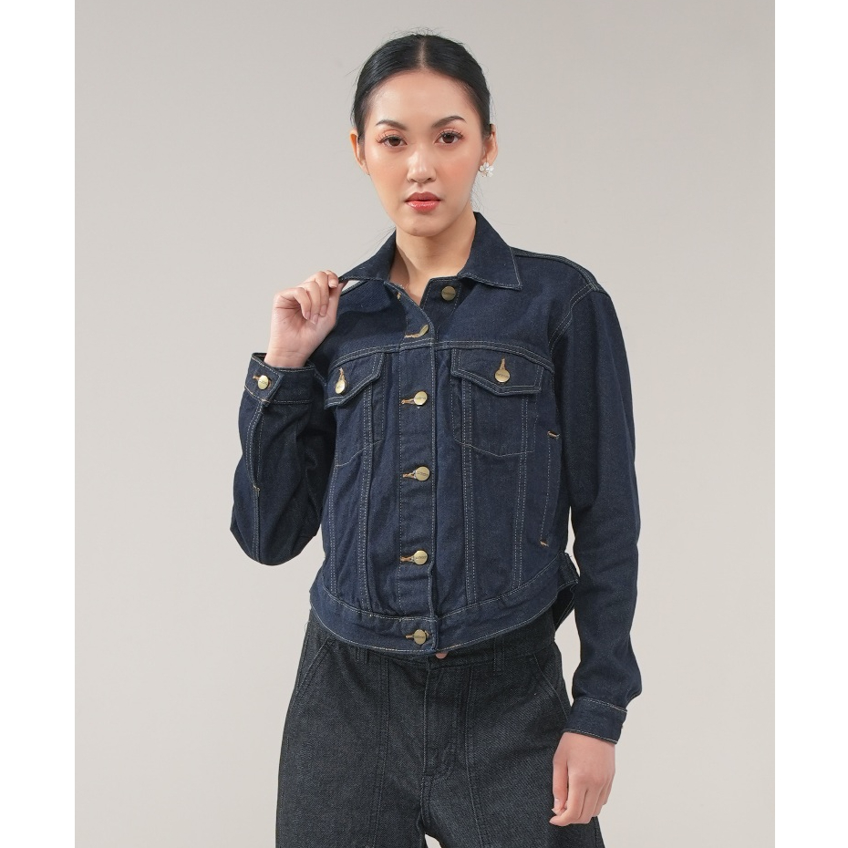 Hardware Clothing Atasan Jaket Wanita Denim Trucker Jacket