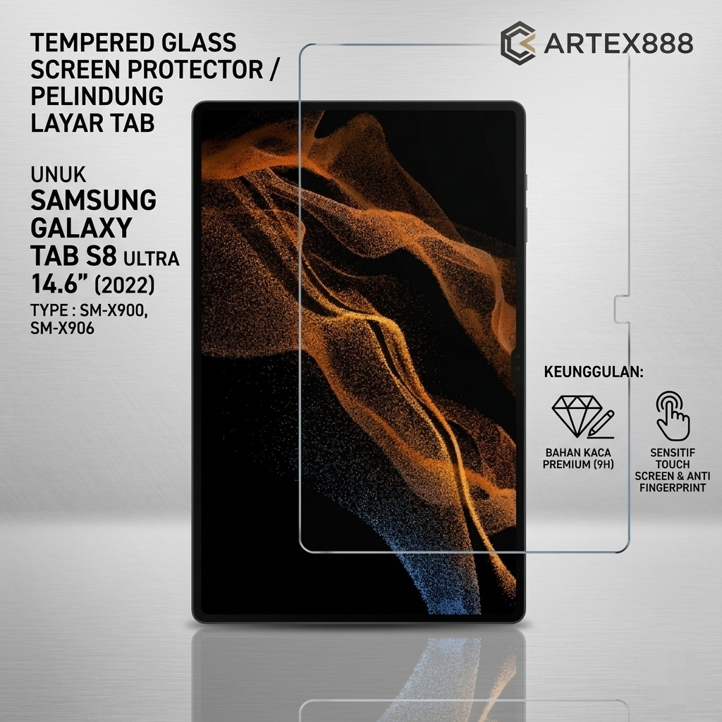 Antigores Samsung Tab S8 Ultra 14.6"inch 2022  anti gores samsung tab s8 ultra / tempered glass sams