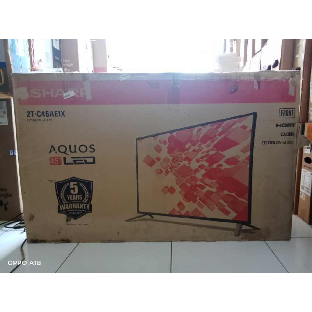 TV LED SHARP 45IN LAYAR BESAR TANPA STB SUDAH DIGITAL TV