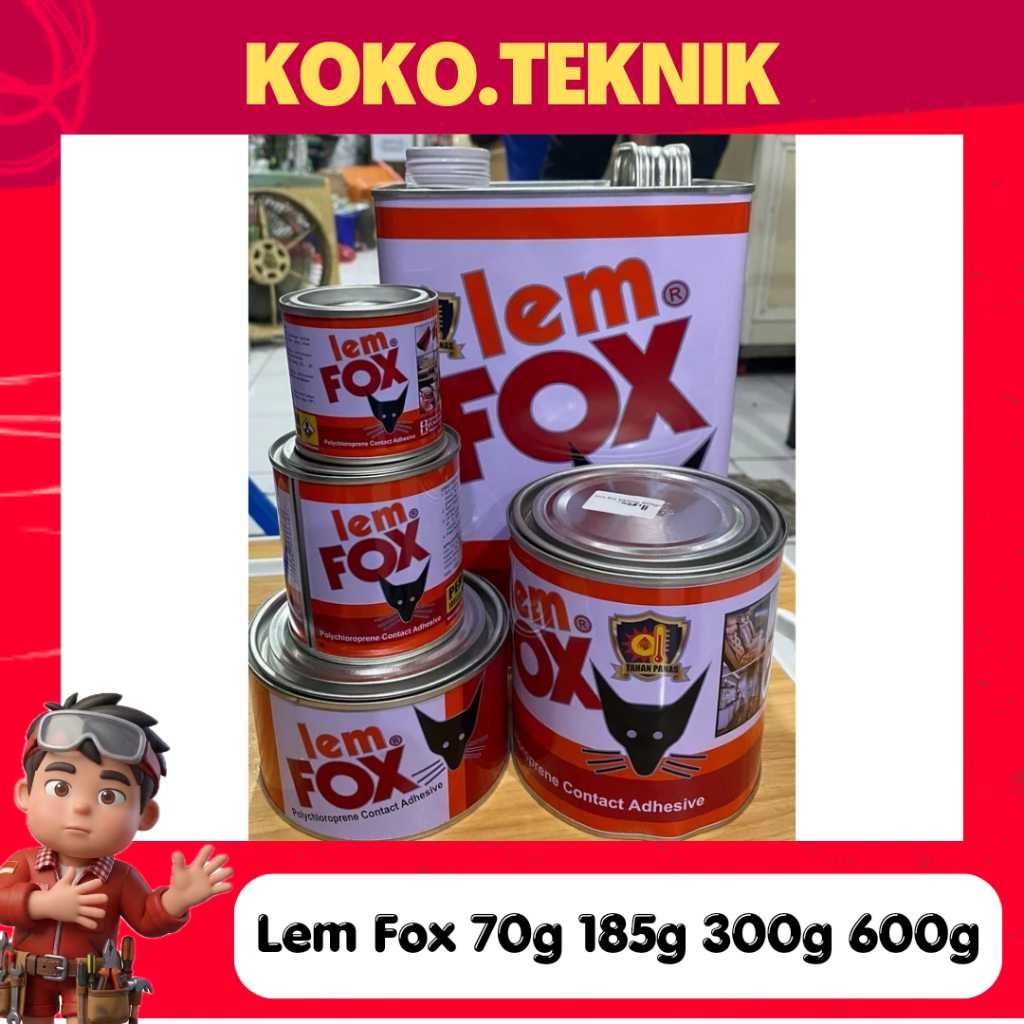 Lem Fox 70g 185g 300g 600g lem kuning