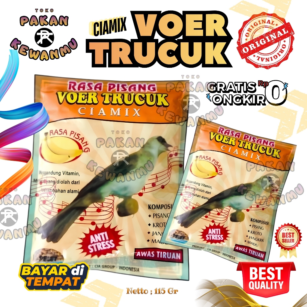 PAKAN BURUNG TRUCUK VOER TRUCUK RASA PISANG CIAMIX