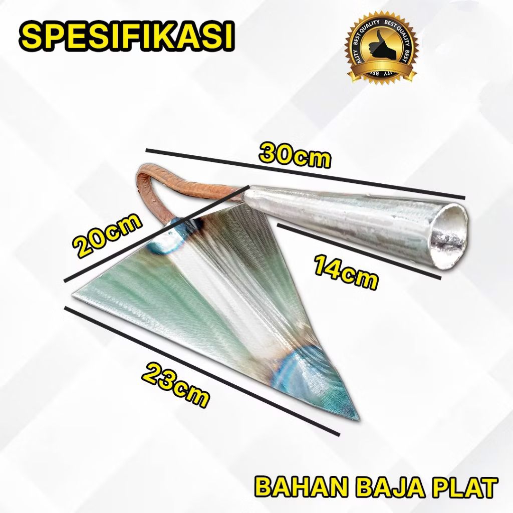 Cangkul Segitiga, Cangkul Bajak Sawah Manual, Cangkul Traktor, Cangkul Bajak Sawah untuk menggemburk