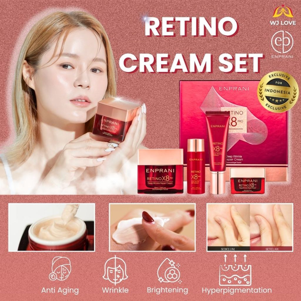 ENPRANI Retino X8 Pro Deep Wrinkle Repair Cream | Pelembab Anti Aging