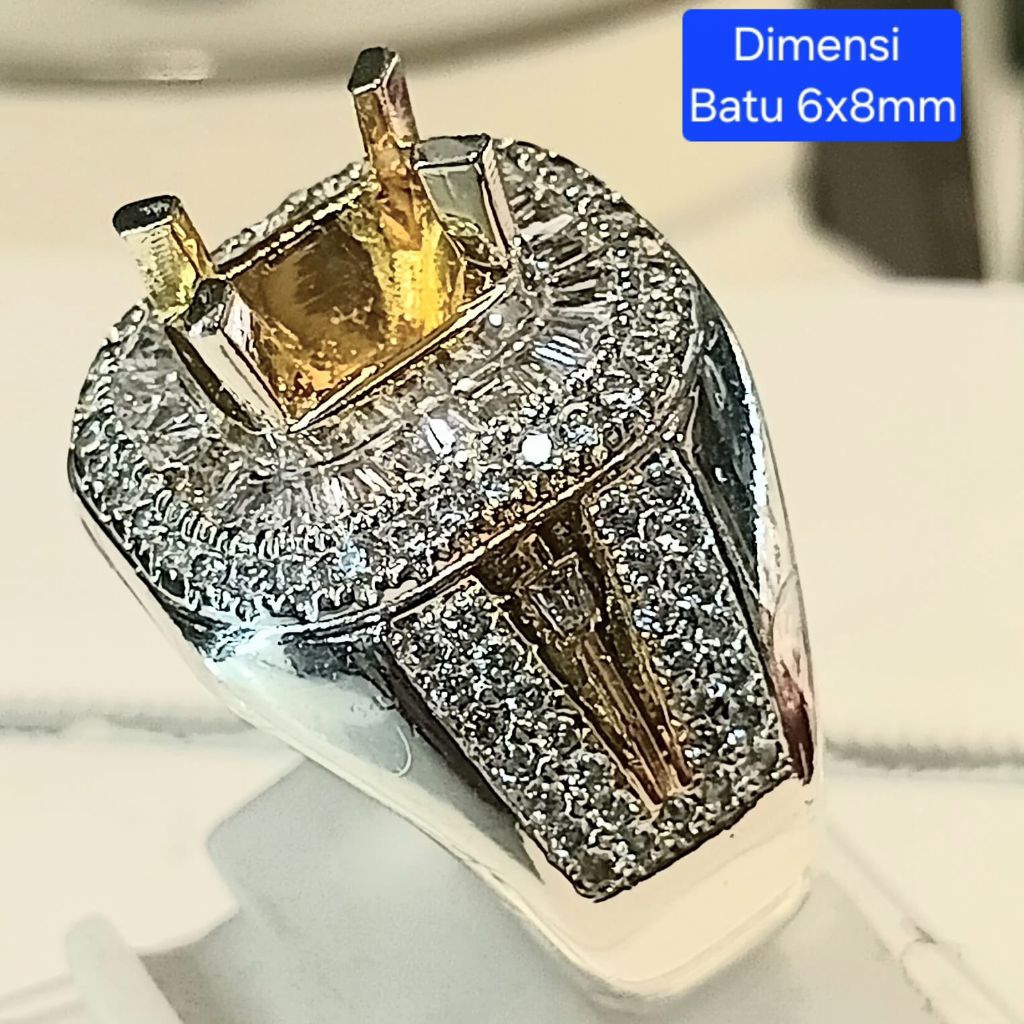 Cincin Alpaka Tepper MicroCatting Kombinasi 6x8mm