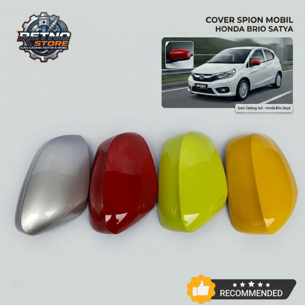 Cover spion HONDA BRIO Satya Lime green hitam putih 2012 2013 - 2020 2021 2022 2024 batok spion Brio