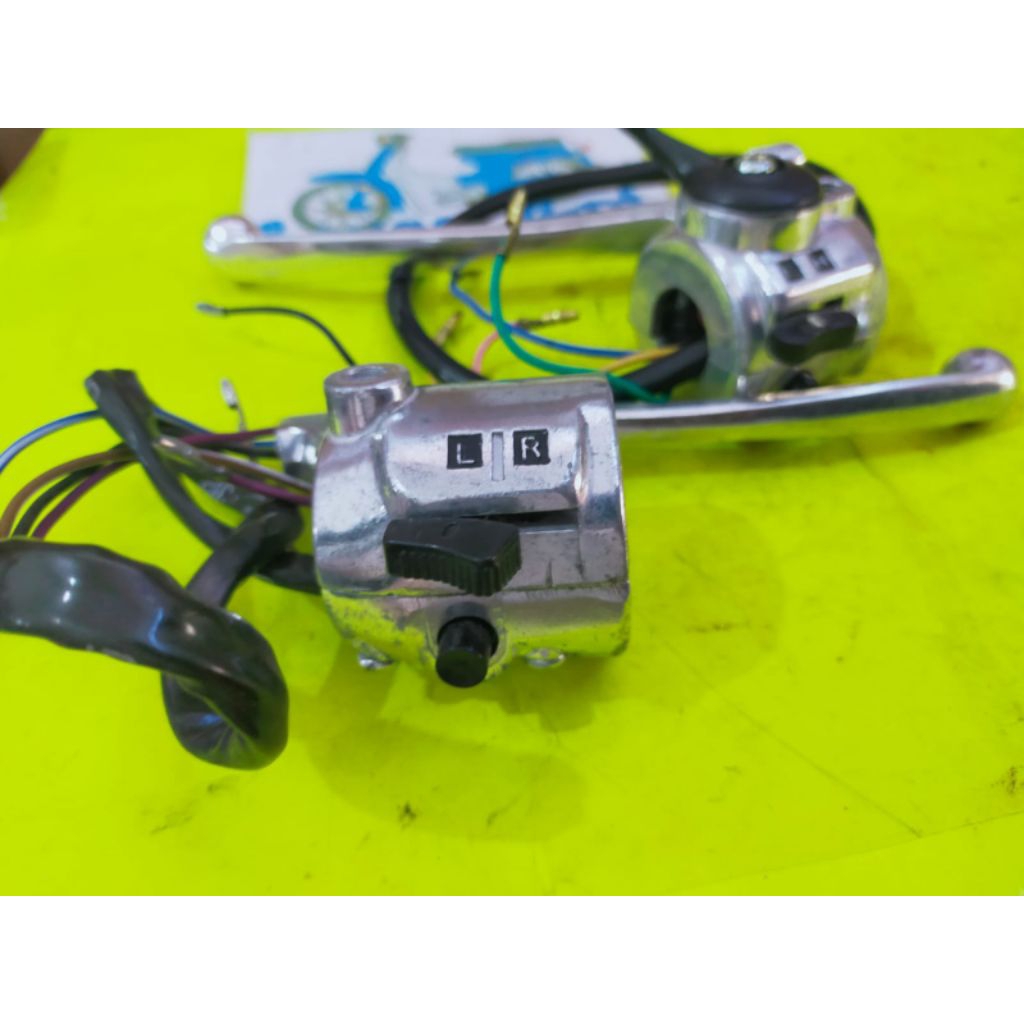 holder saklar sakelar lampu switch set handel kanan kiri motor yamaha L2G L2 G YB100 YB 100 YL2G YL