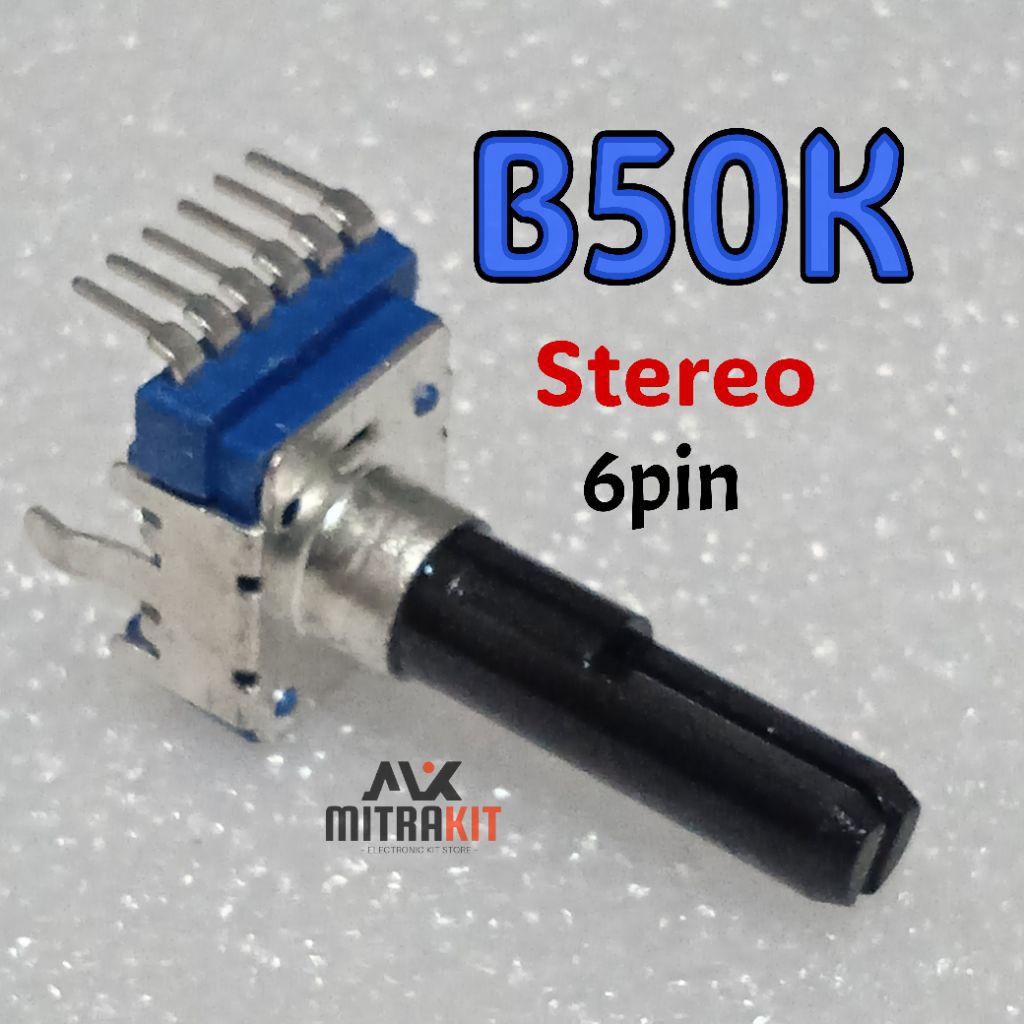 Potensiometer Stereo B503 potensio 50K 503 B50K Potensio Mixer Audio Amplifier 2X50K