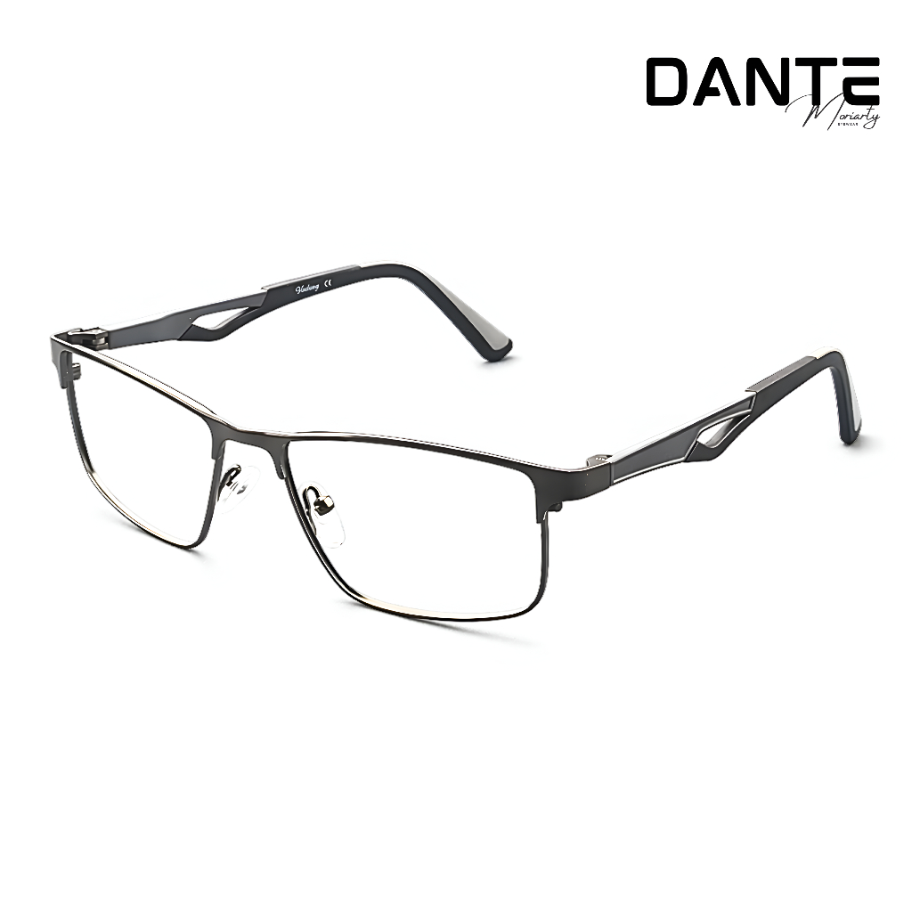 Kacamata Sporty Metal Kotak Nosepad Engsel Pegas Kecil Medium Pria Medan MORIARTY - DANTE