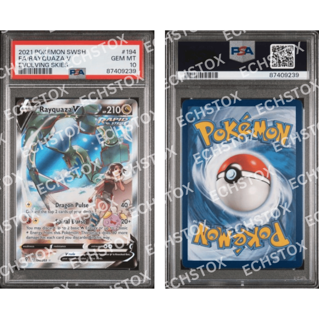 Pokemon TCG 2021 Pokemon Sword & Shield Envolving Skies #194 FA/RAYQUAZA V EVOLVING SKIES