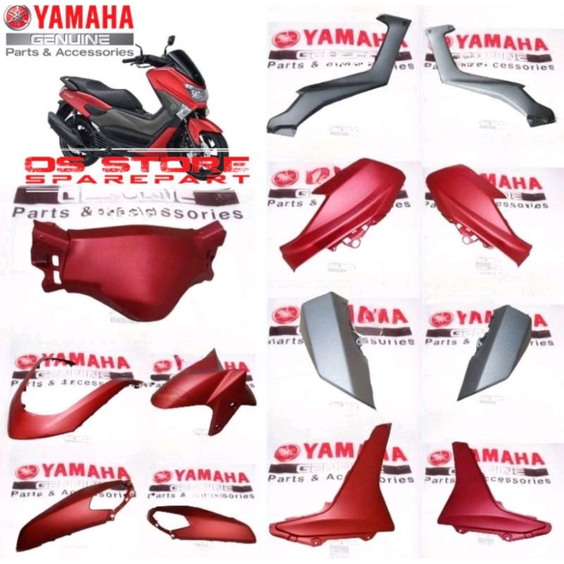 COVER BODY HALUS NMAX OLD 2015-2019 MERAH DOFF ORIGINAL YAMAHA 2DP