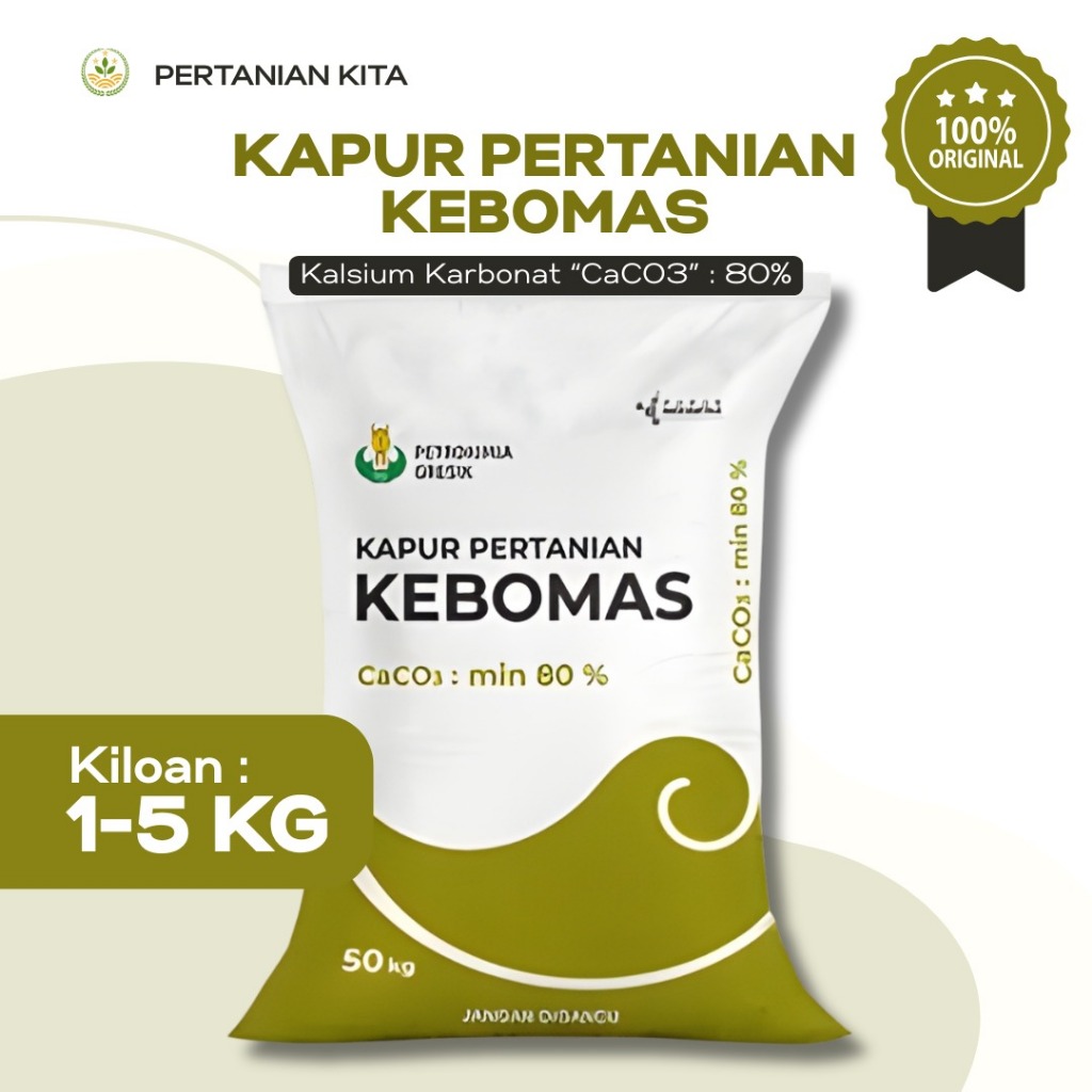 Dolomit Kapur Pertanian KEBOMAS kemasan repack / Dolomit Pertanian 50kg