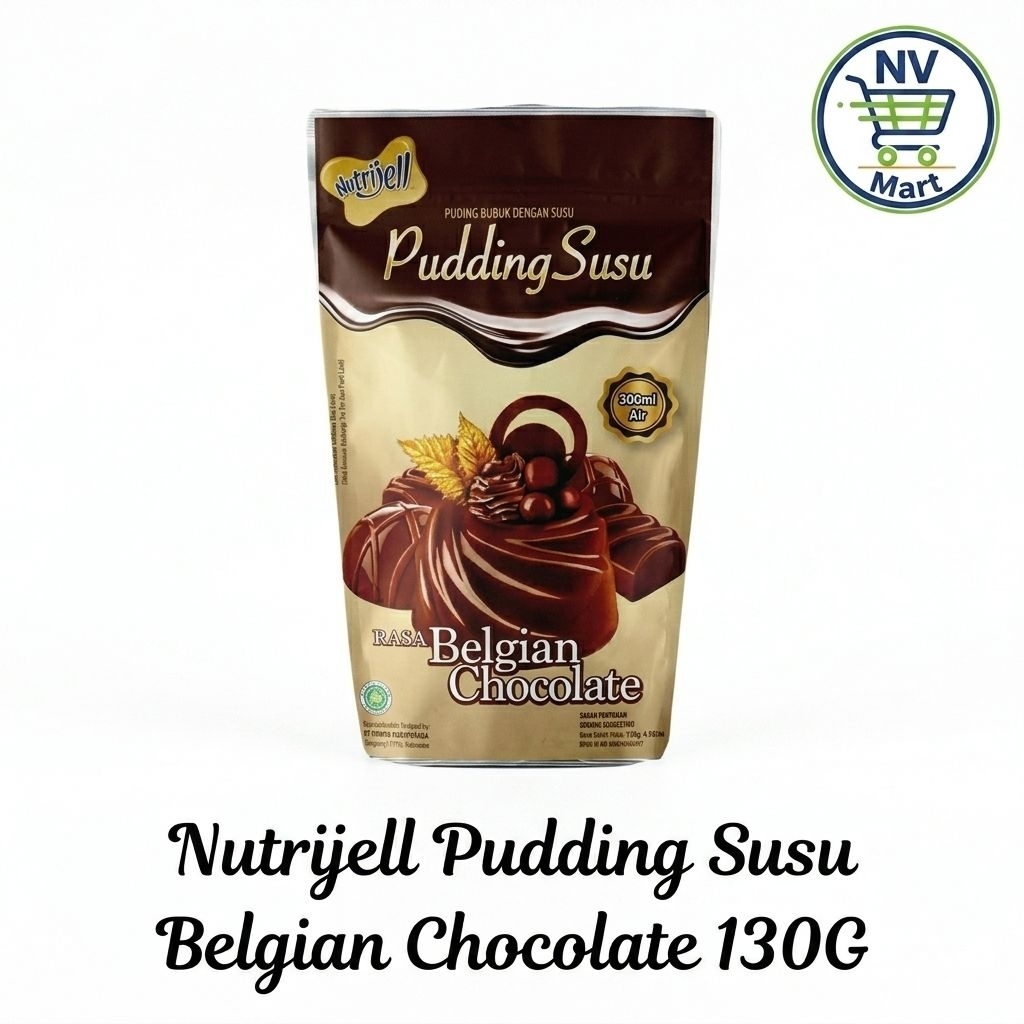 Nutrijell Puding Susu Belgian Chocolate 130gr - Cokelat Belgia Premium Lebih Mewah