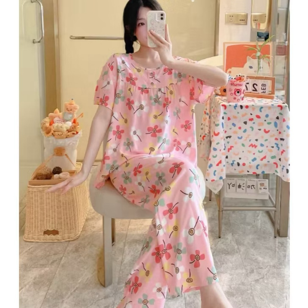 [ HAA.HAN ] Baju Tidur Wanita Dewasa Bahan Rayon | setelan baju tidur | Piyama dewasa