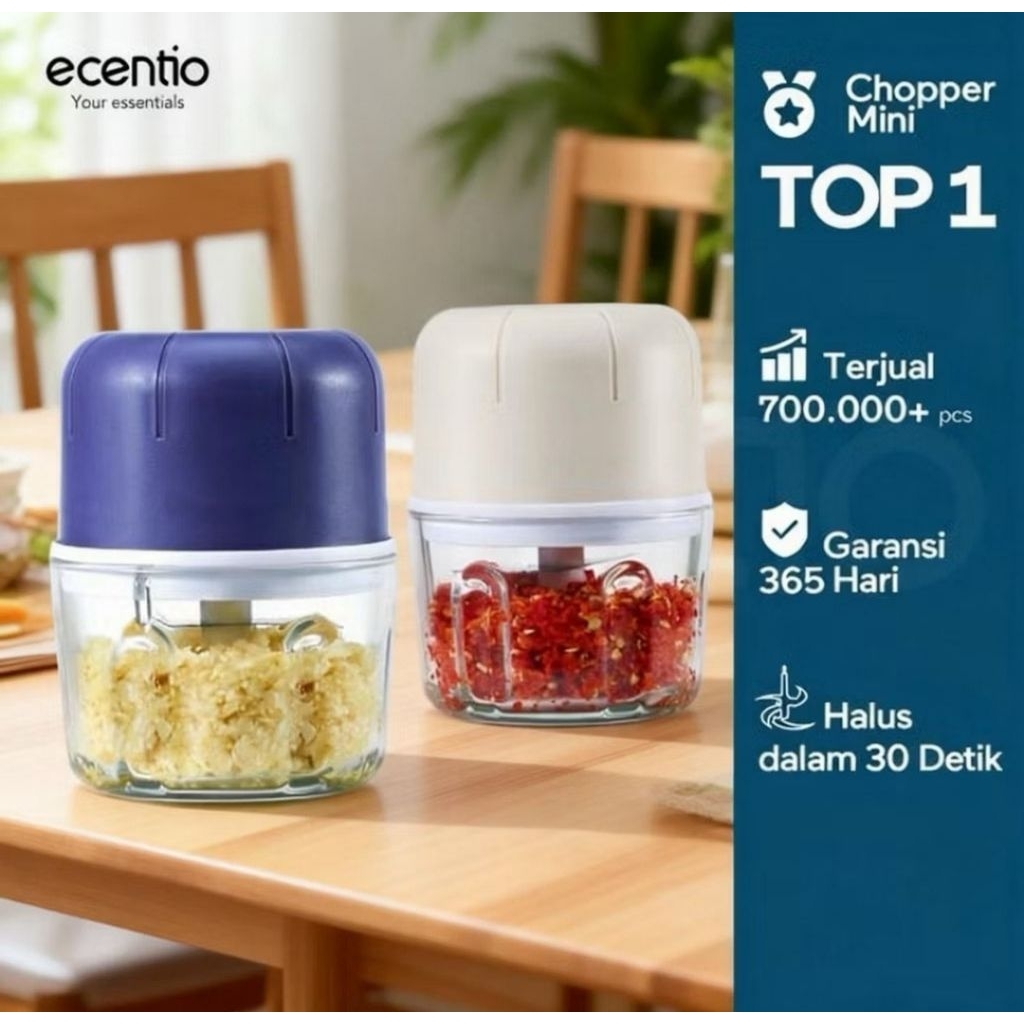 Ecentio Chopper mini blender chopper coper daging dan bumbu blender bumbu dapur blender portable 250
