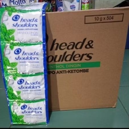 1 KARTON SHAMPO HEAD AND SHOULDERS MENTHOL / SHAMPO SACHET HEAD AND SHOULDERS MENTHOL