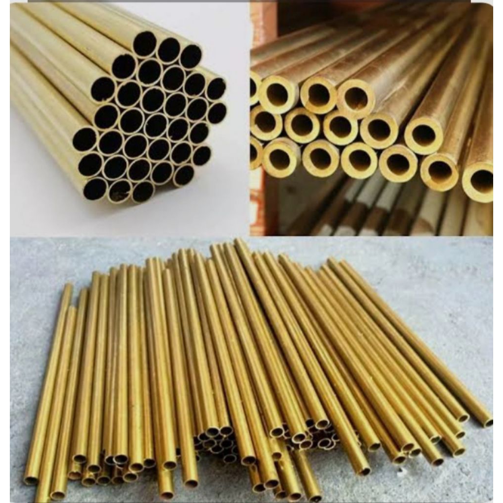 pipa Kuningan diameter od 22mm x T 1,5mm x id 19mm x p 1000mm pipa Kuningan