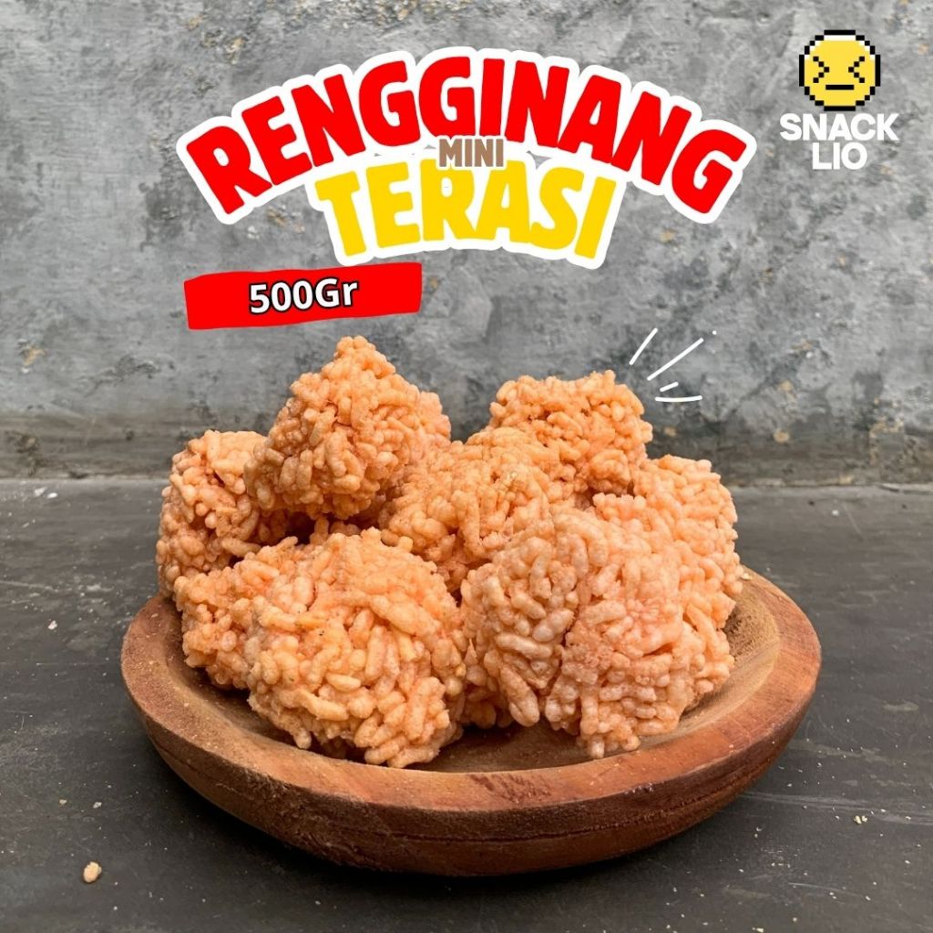500GR - Rengginang Mini Terasi / Rengginang Terasi Udang / Ranginang Terasi