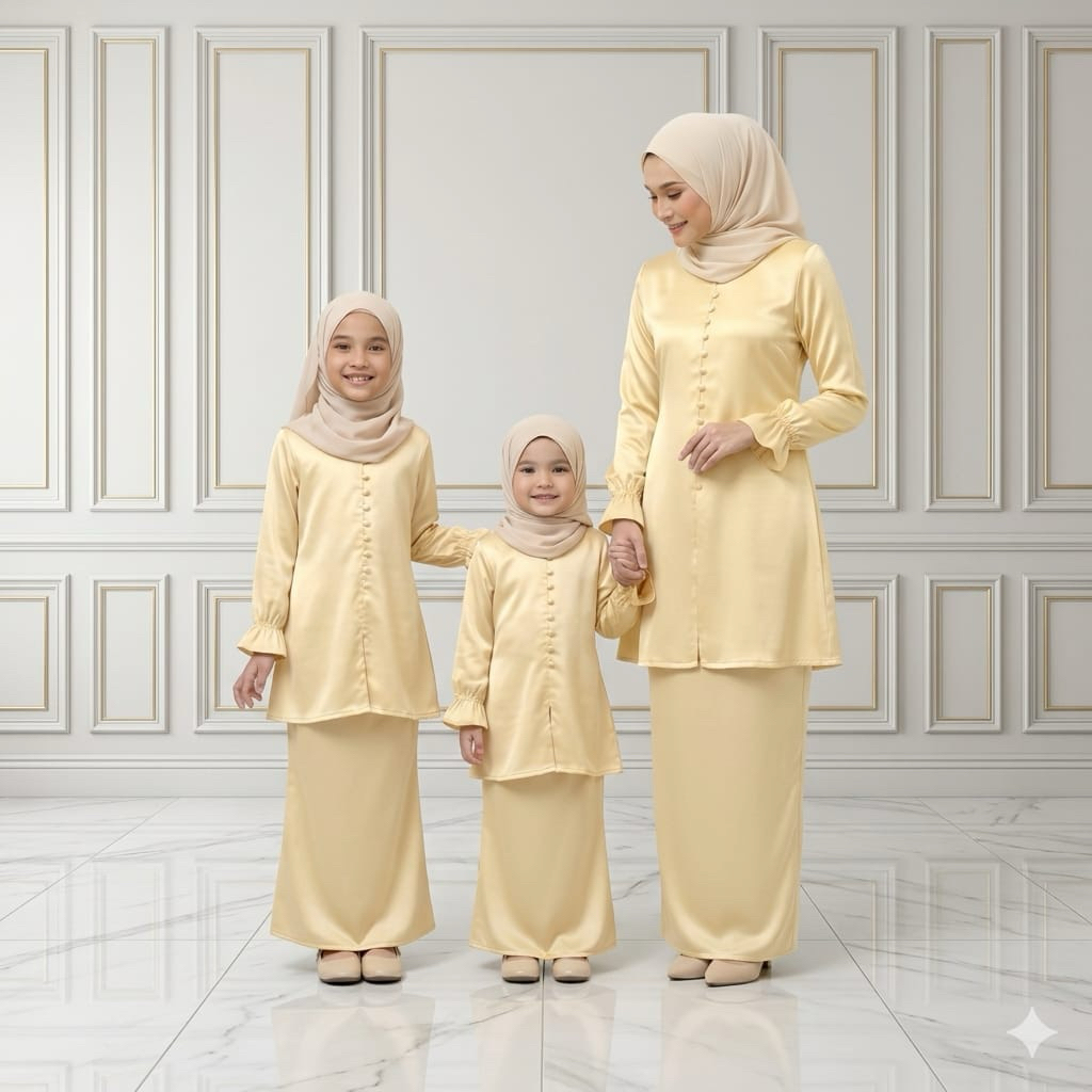 baju kurung melayu anak variasi kancing depan baju melayu Malaysia anak wanita